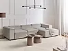 Modular Corner Sofa 4 Seater ARDAL Corduroy Taupe Left Hand