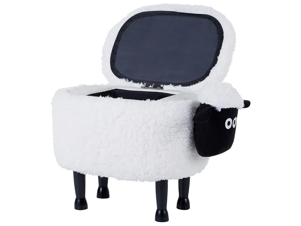 Pufa zwierzak ze schowkiem SHEEP Baranek Biały_852393