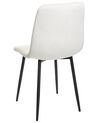 Lot de 4 chaises en velours blanc cassé HAVRE_929286