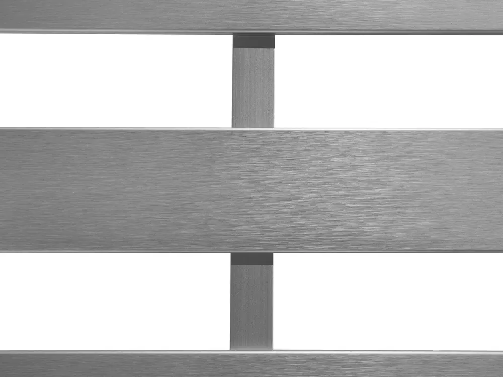 Garden Bench with Cushion SALERNO 142 cm Metal Light Grey_679485