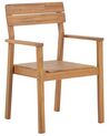 Set of 4 Acacia Wood Garden Chairs FORNELLI_823598