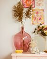 Glass Decorative Vase 39 cm Pink ROTI_924570