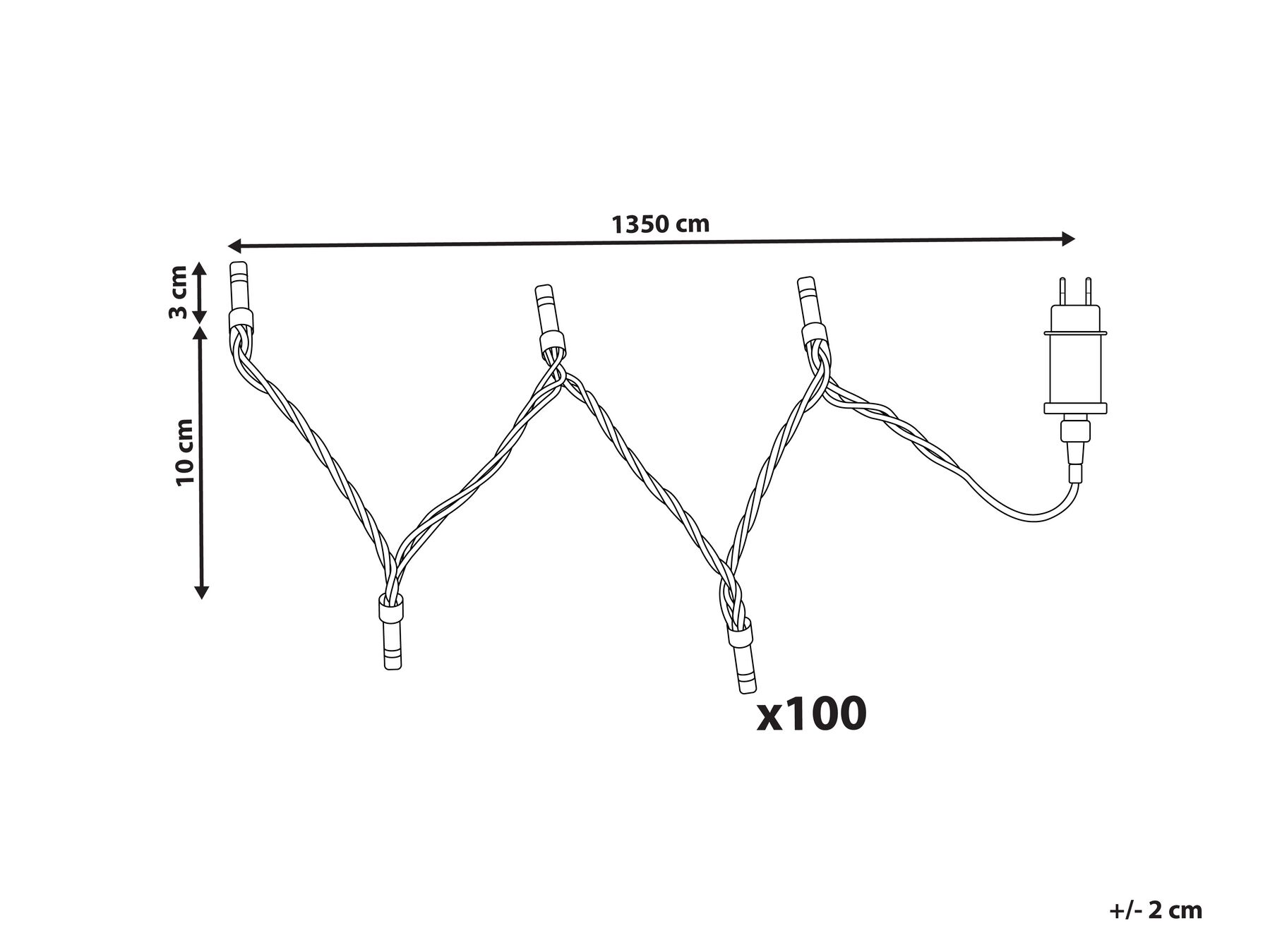 Smart LED Lighting Chain 100 String Multicolour Lights with App IGALIKU_884764 Smart LED Lighting Chain 100 String Multicolour Lights with App IGALIKU_884764