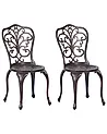 Conjunto de 2 sillas de jardín TRIORA Metal Marrón