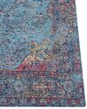 Tapete de algodão azul vermelho e creme 160 x 230 cm KANSU_852279