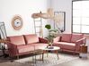 Conjunto de sofás de 5 lugares em veludo rosa MAURA_789504