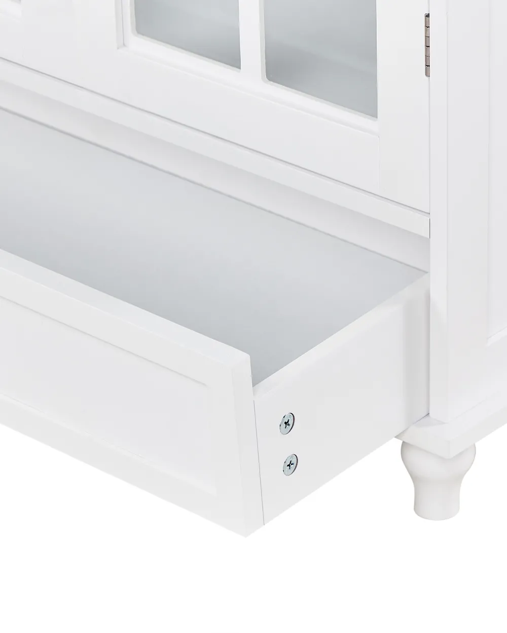 Glass Display Sideboard CARLET 71 cm White_968132