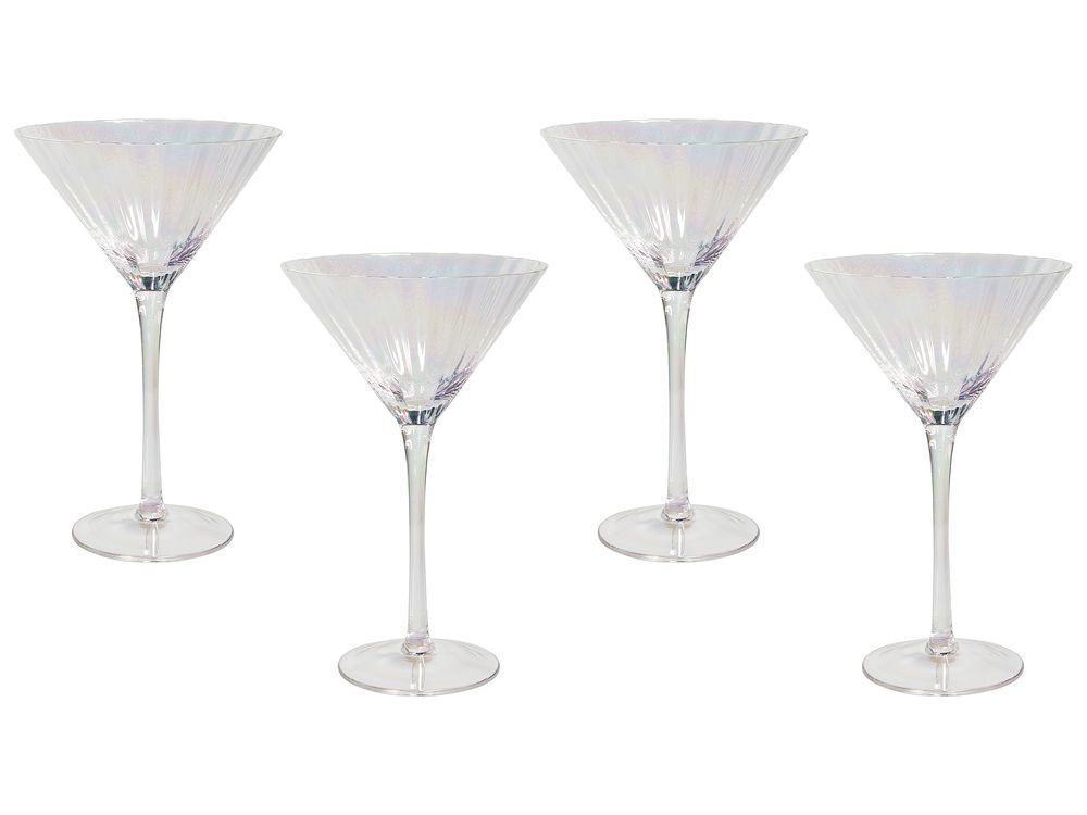 Sæt af 4 martini glas MORGANITE 220 ml Transparent