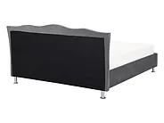 Letto contenitore METZ Velluto Grigio scuro 140 x 200 cm_736643