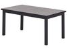 Lounge Set 3-teilig Aluminium schwarz 5-Sitzer Auflagen cremeweiß MESSINA_929527