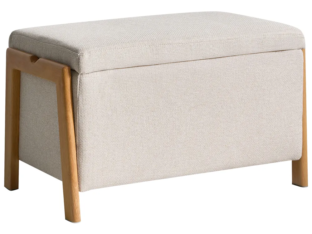 Set da salotto 3 posti EDLAND con Panca Tessuto Beige chiaro_1040865