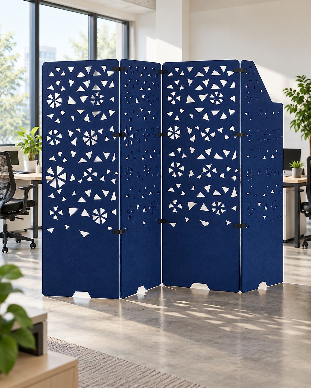 Séparateur de bureau STARRY 240 x 180 cm Bleu marine
