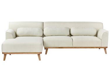 Right Hand Fabric Corner Sofa Off-White SIMOS