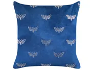 Set of 2 Decorative Cushions YUZURI 45 x 45 cm Velvet Navy Blue Animal Pattern_857846