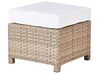 Lounge Set Rattan beige 4-Sitzer Auflagen cremeweiß MILANO_929446