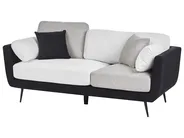 Sofa 3 Seater BOLGA Fabric Black_1075151