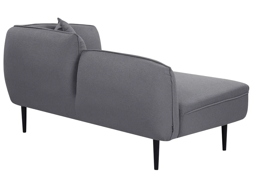 Right-Hand Chaise Longue CHEVANNES Boucle Dark Grey_895421