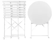 Bistro Set Folding FIORI Metal White_369758