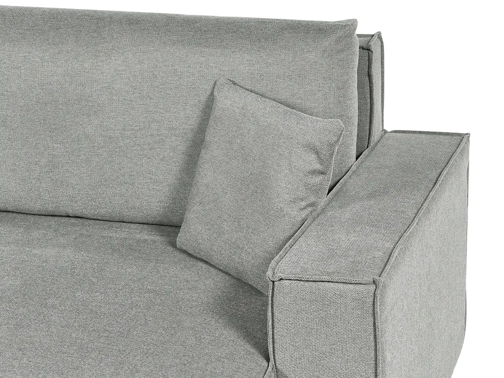Corner Sofa Bed 3 Seater KARILA with Storage Fabric Grey Left Hand_886078
