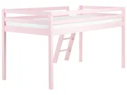 Mid Sleeper Bed Pine Wood ASCOUX 90 x 200 cm (EU Single) Pink_962472