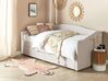 Łóżko dzienne tapicerowane 90 x 200 cm jasnobeżowe VITTEL_876413