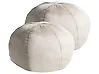 Set of 2 Decorative Cushions SALVIA 33 x 33 cm Velvet Off-White Solid
