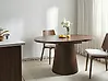 Extending Dining Table MOORE Dark Ash Wood 120/160 cm 120 cm