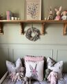 Set of 2 Cushions Rabbit Print 45 x 45 cm Taupe TULIPA_920315