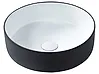 Countertop Basin CALIG ⌀ 360 mm Ceramic Black/ White