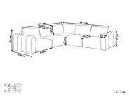 Modular Corner Sofa 5 Seater KIVVIK Fabric Green Right Hand_1045685
