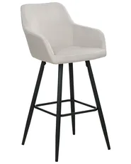 Set di 2 sedie alte CASMALIA Velluto Tortora_898959