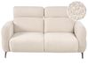 Sofa dla 2 osób ARTUNA Boucle Złamana biel