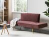 Bäddsoffa 2-sits sammet rosa SAARELA_932733