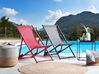 Folding Deck Chair Red LOCRI_813369