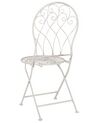 Conjunto de 2 sillas de balcón de metal blanco crema STIFFE_856129