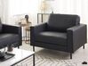 Soffgrupp 2-sits soffa + fåtölj läder svart SAVALEN_799147