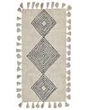 Bavlnený koberec 80 x 150 cm béžová/čierna BULCUK_839783