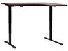 Bureau elektrisch verstelbaar zwart/donkerhout rechtszijdig 160 x 59 cm DESTINES_927834