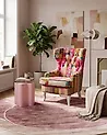 Wingback Chair MOLDE Fabric Fuchsia Pink
