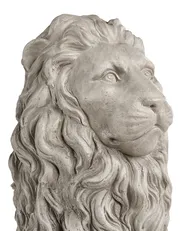 Garden Statue LEONE Lion Light Grey_1150354