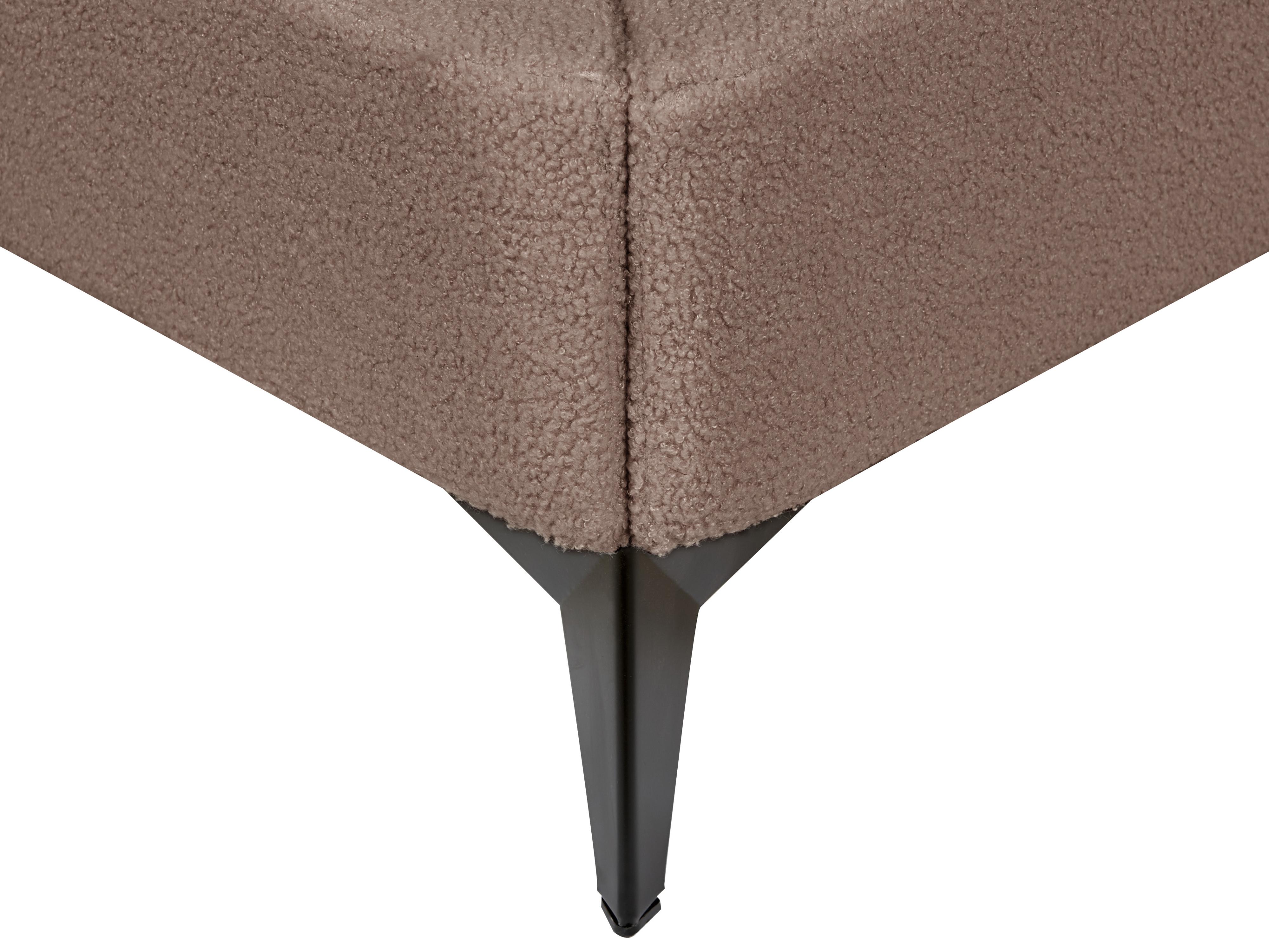 Lit avec sommier Bouclé MELLE 140 x 200 cm Marron_965697