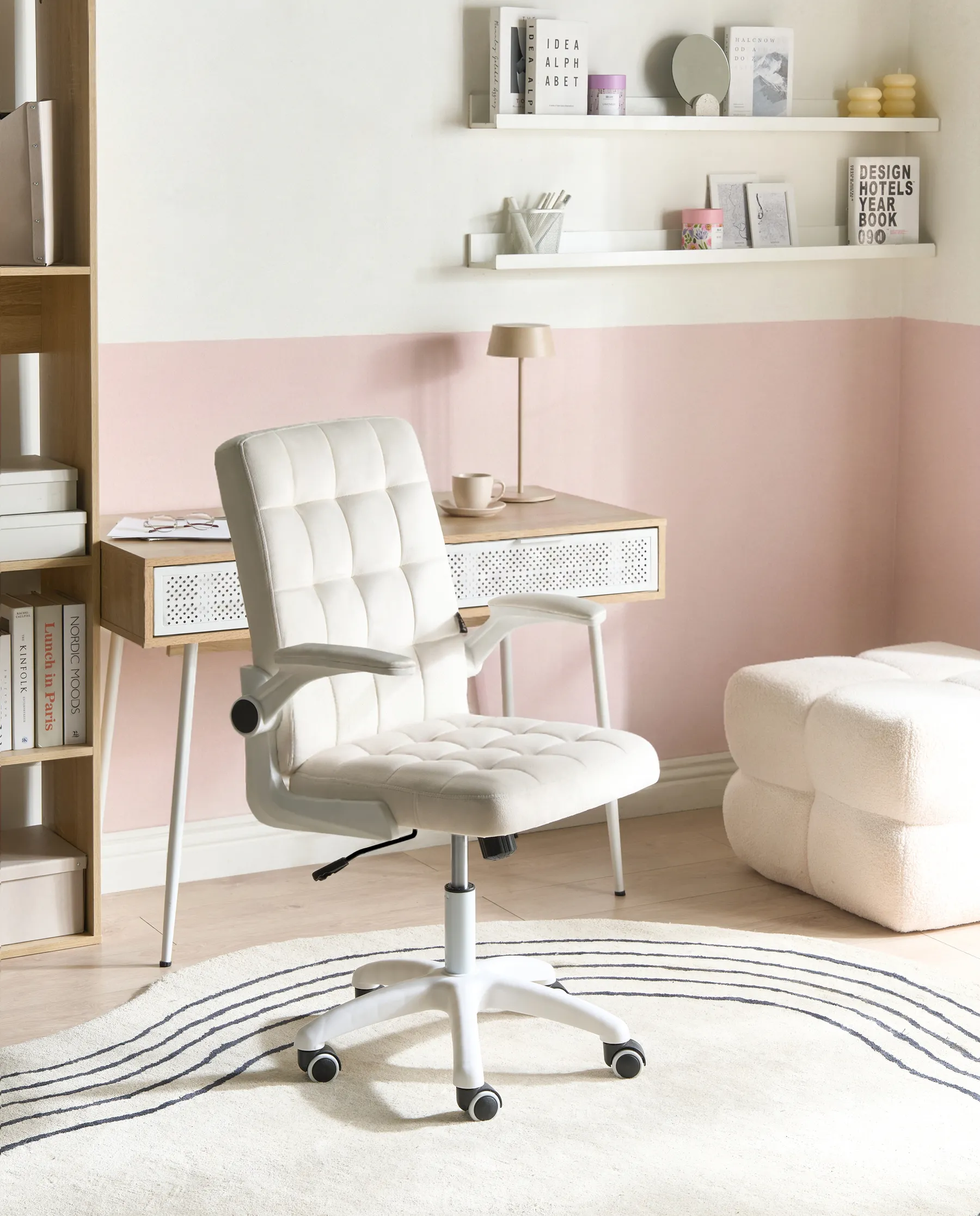 Office Chair DANDY Velvet Off-White_1053065