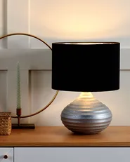 Table Lamp KUBAN Ceramic Silver_690534