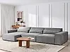 Sofá modular esquinero 4 plazas HELLNAR Tela Gris Derecha