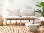 Garden Sofa Set 4 Seater PICO Metal Light Beige_1016081