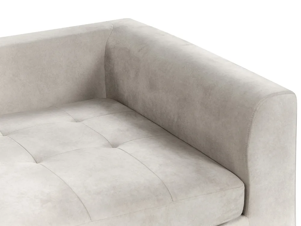 Corner Sofa 3 Seater FLAM Velvet Grey Right Hand_878006