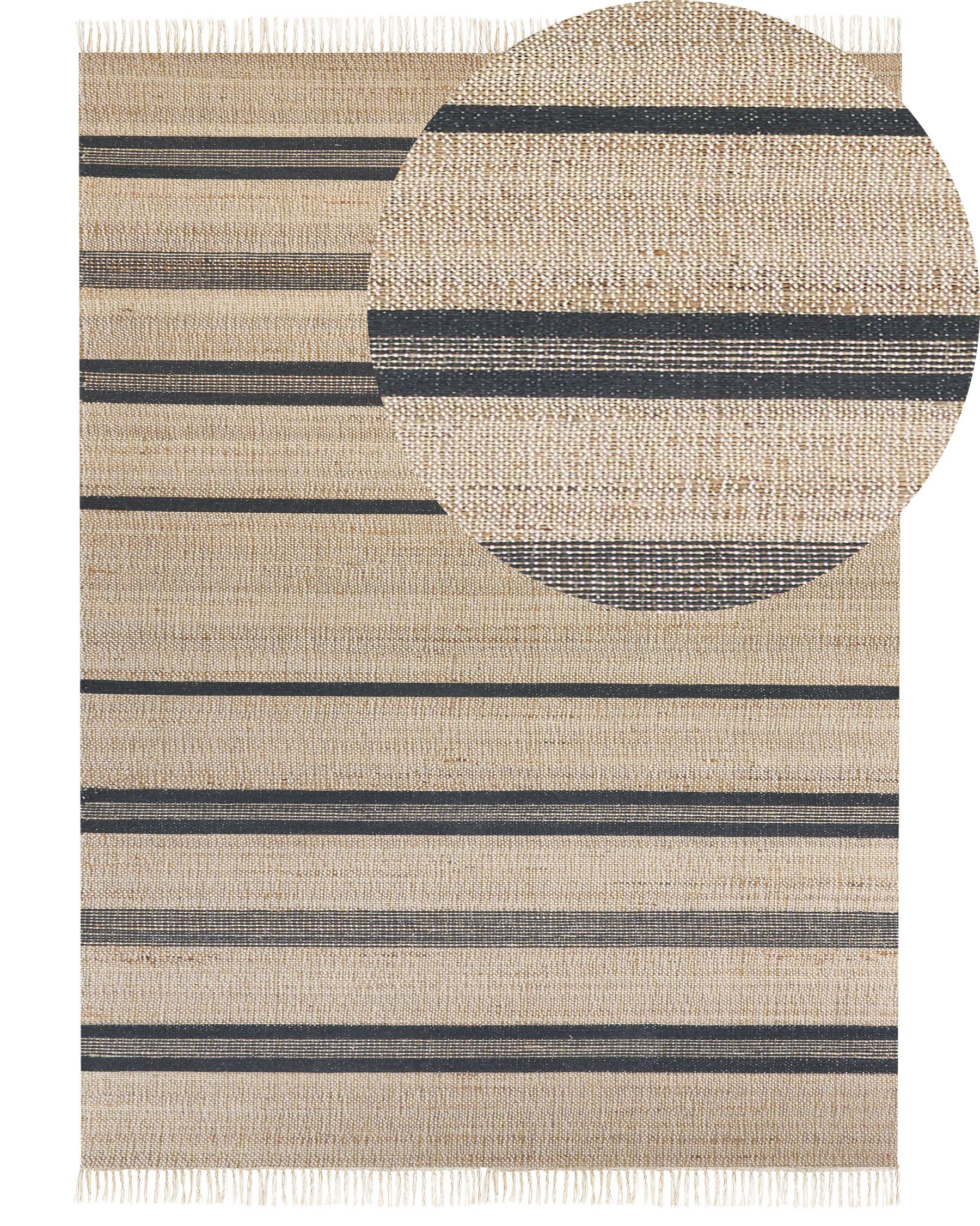 Jutový koberec  160 x 230 cm béžový/šedý TALPUR_845632