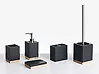 5-Piece Bathroom Accessories Set TAPICHE Black