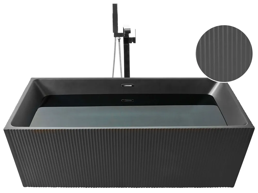 Vrijstaand bad GOCTA 170 x 80 cm Zwart