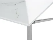 Coffee Table EMPORIA Tempered Glass Marble/ Silver_757571